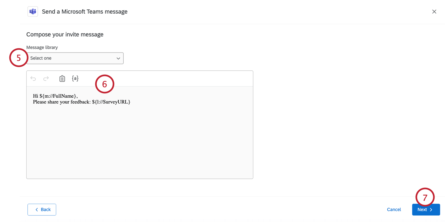 customizing the email message