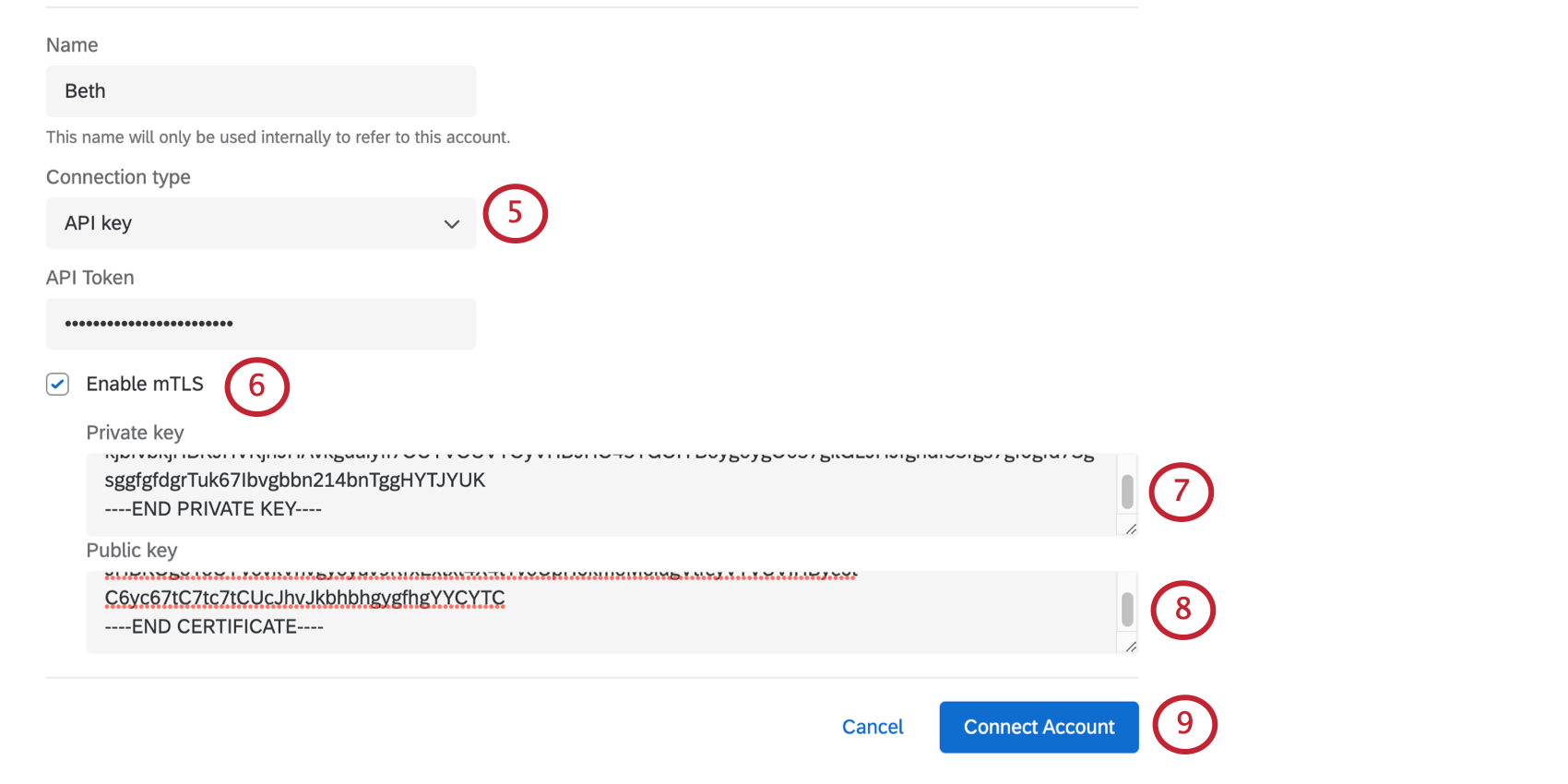 credenciais de serviço da web