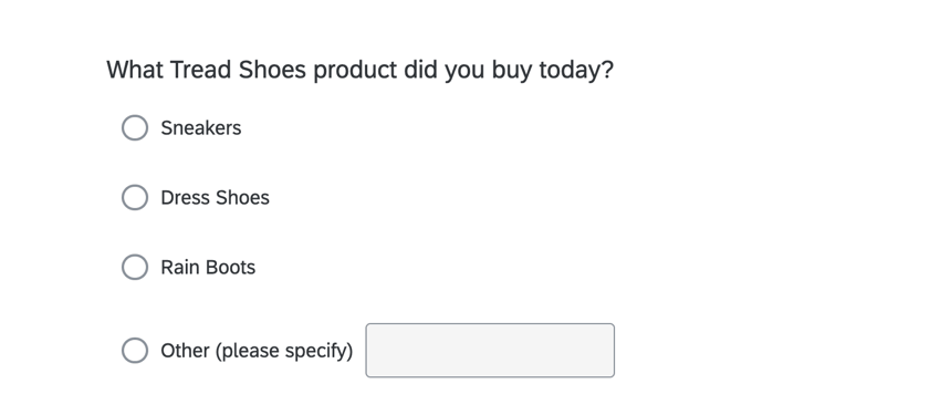 eine Multiple Choice mit Auswahlknöpfen