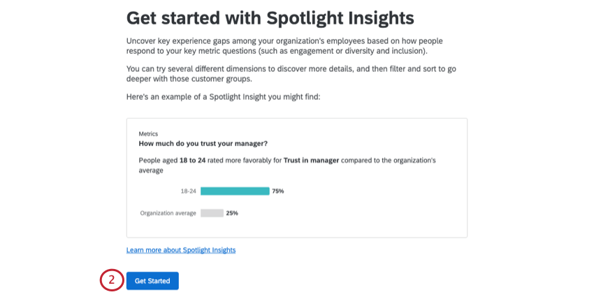 en cliquant sur la page datterrissage insights