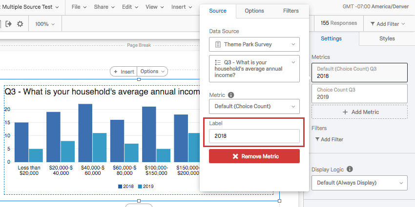 Label section of the window that opens when you click a data source