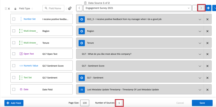Navegar entre múltiples fuentes del Tablero