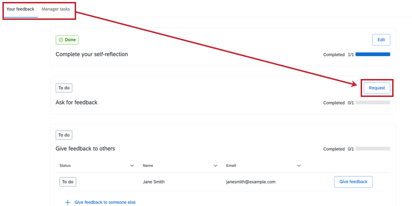 Klicken Sie auf die Schaltfläche rechts neben einer Aufgabe