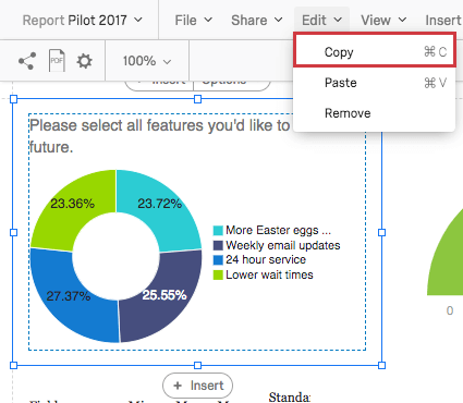 Edit menu expanded with Copy highlighted