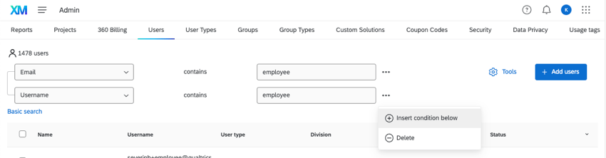 Image of advanced search