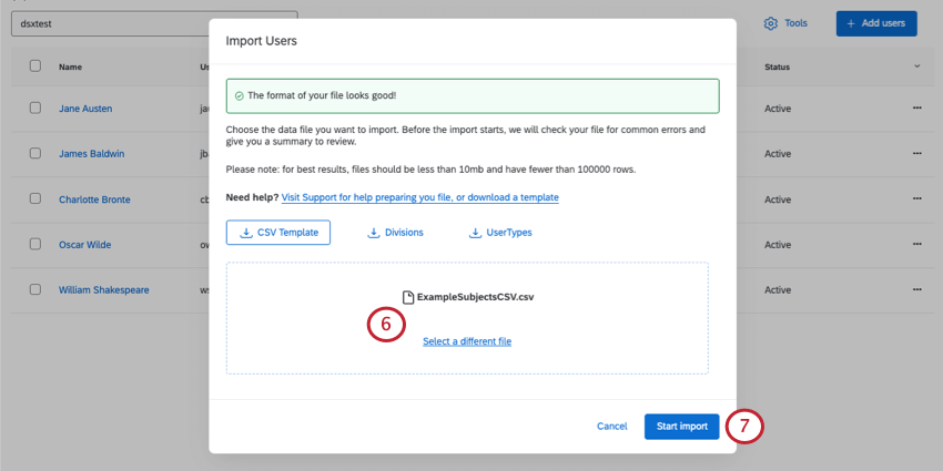 Téléchargement dun fichier dans Qualtrics