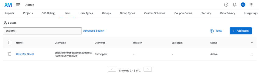 Search bar along top of page