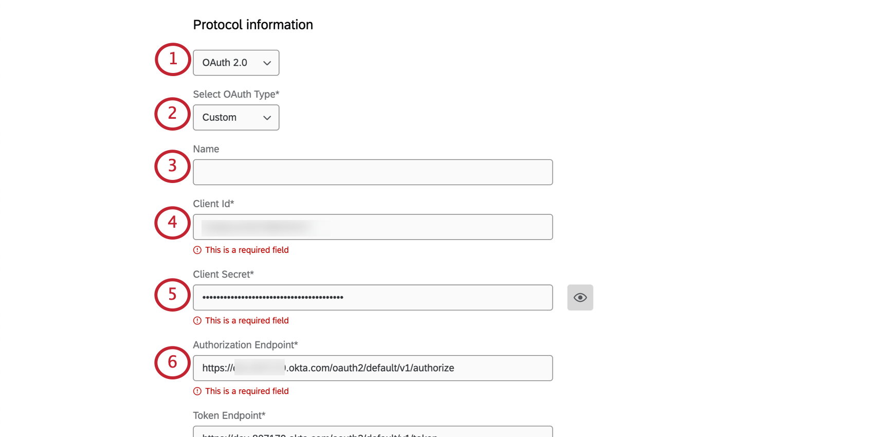 Configuração de uma conexão OAuth 2.0