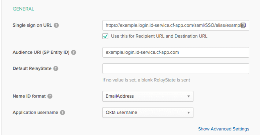 Attribute fields in okta