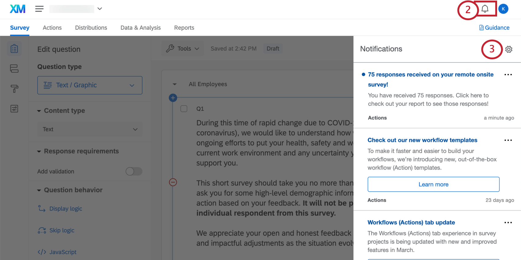 Glocke oben rechts, nach dem Öffnen, Einstellungen Gang ist darunter, weiter rechts