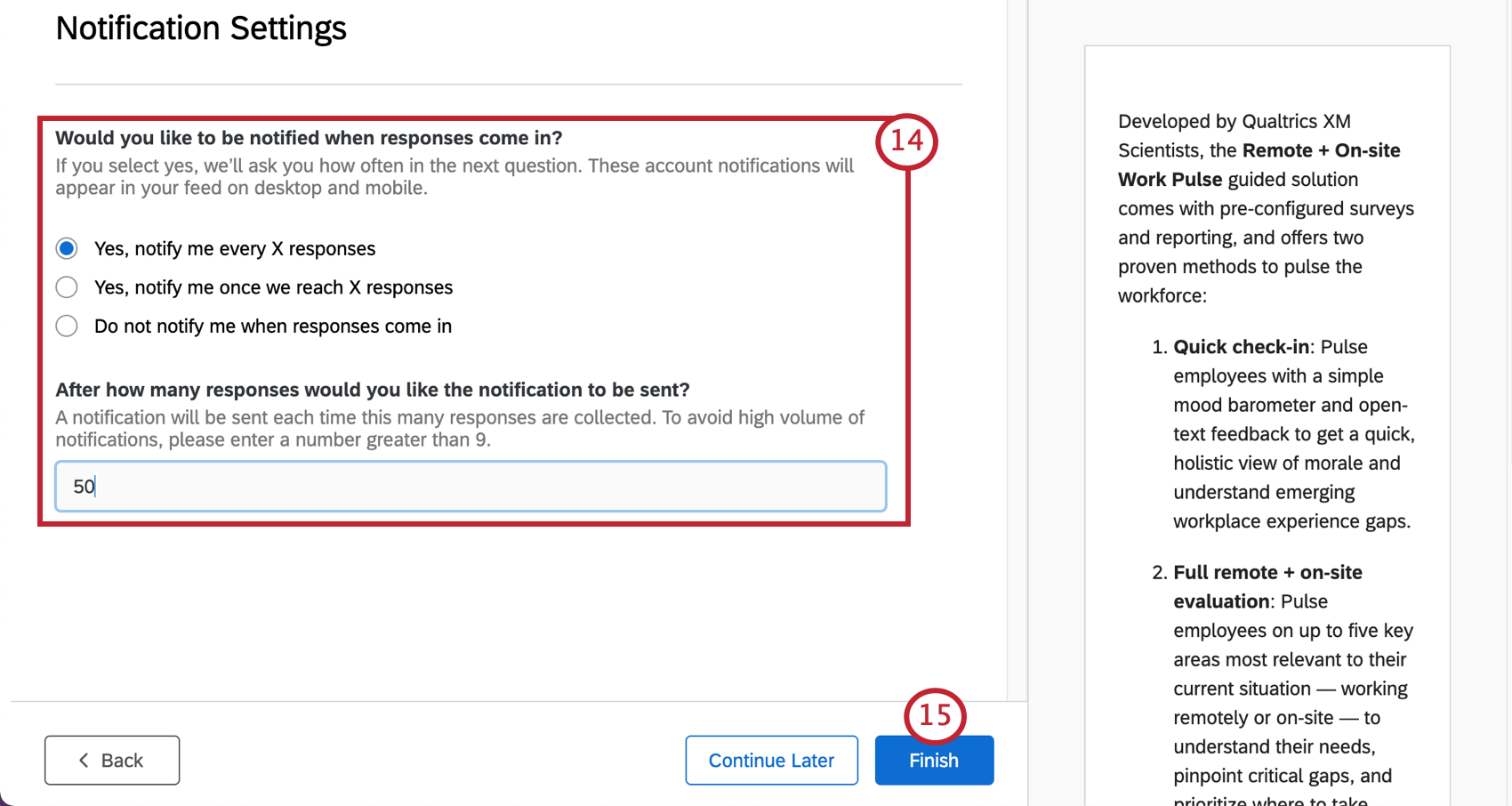 Immagine delle impostazioni di notifica