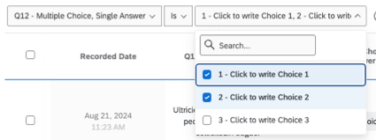 creare un filtro Is e avere la possibilità di selezionare più opzioni