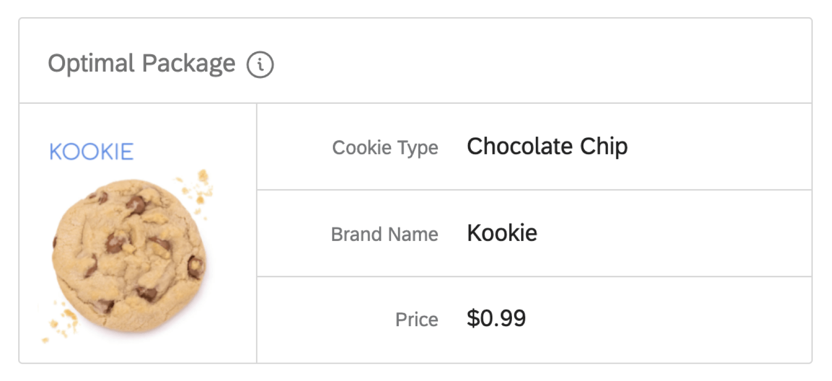 optimal package features with picture included