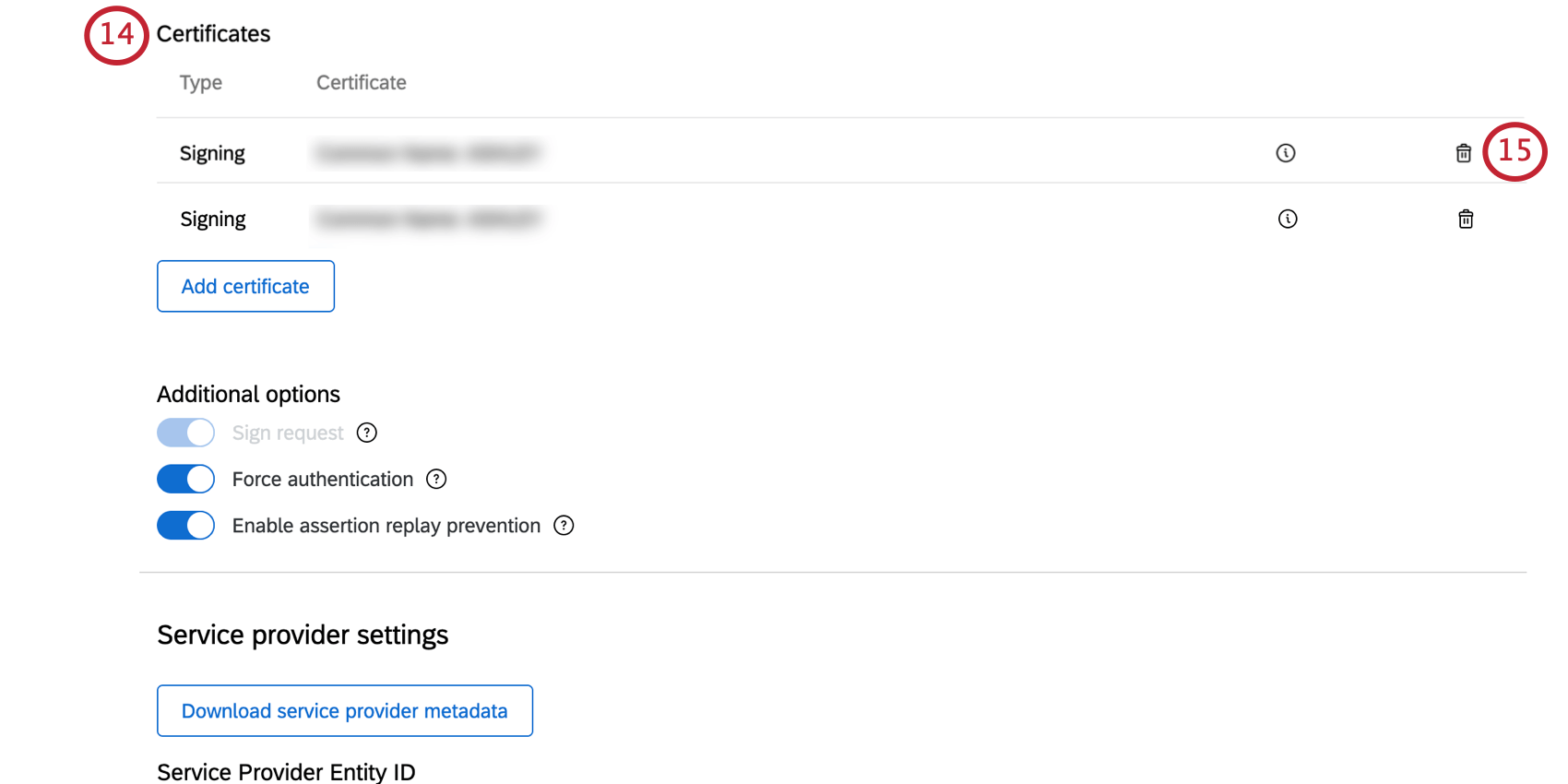 Bild des Zertifikatsabschnitts