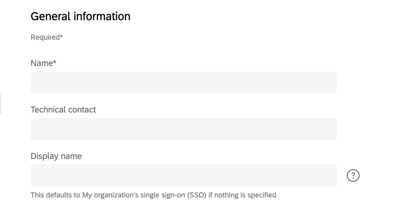 General Information settings, as outlined