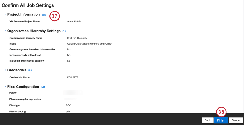 évaluer la configuration et sauvegarder