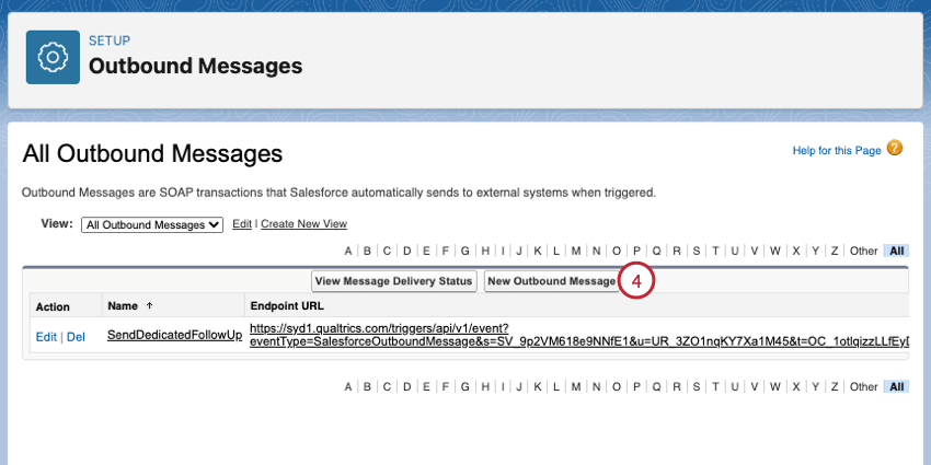 creazione di un nuovo messaggio in uscita