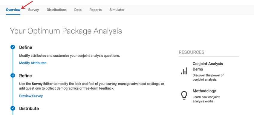 The entire overview tab. First select from far-left on top.