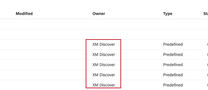 XM Discover per i filtri del sistema.