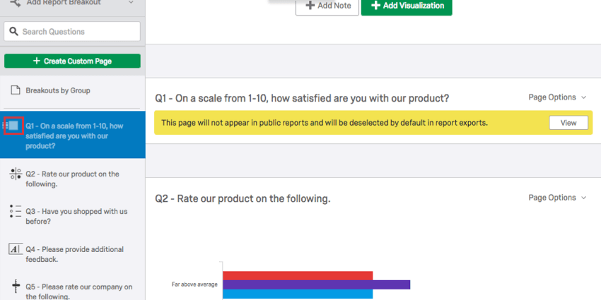 左側のメニューで選択されていないページはグレーアウトされ、ページ中央の黄色いバナーで非表示になっています。