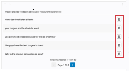 Page-like icon on far-right of each row of paginated table