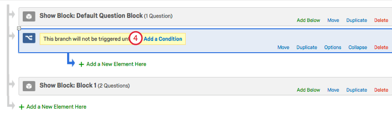 Agregar una opción de Condición dentro de la Rama recién creada