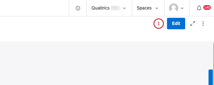 pulsante di modifica nella dashboard