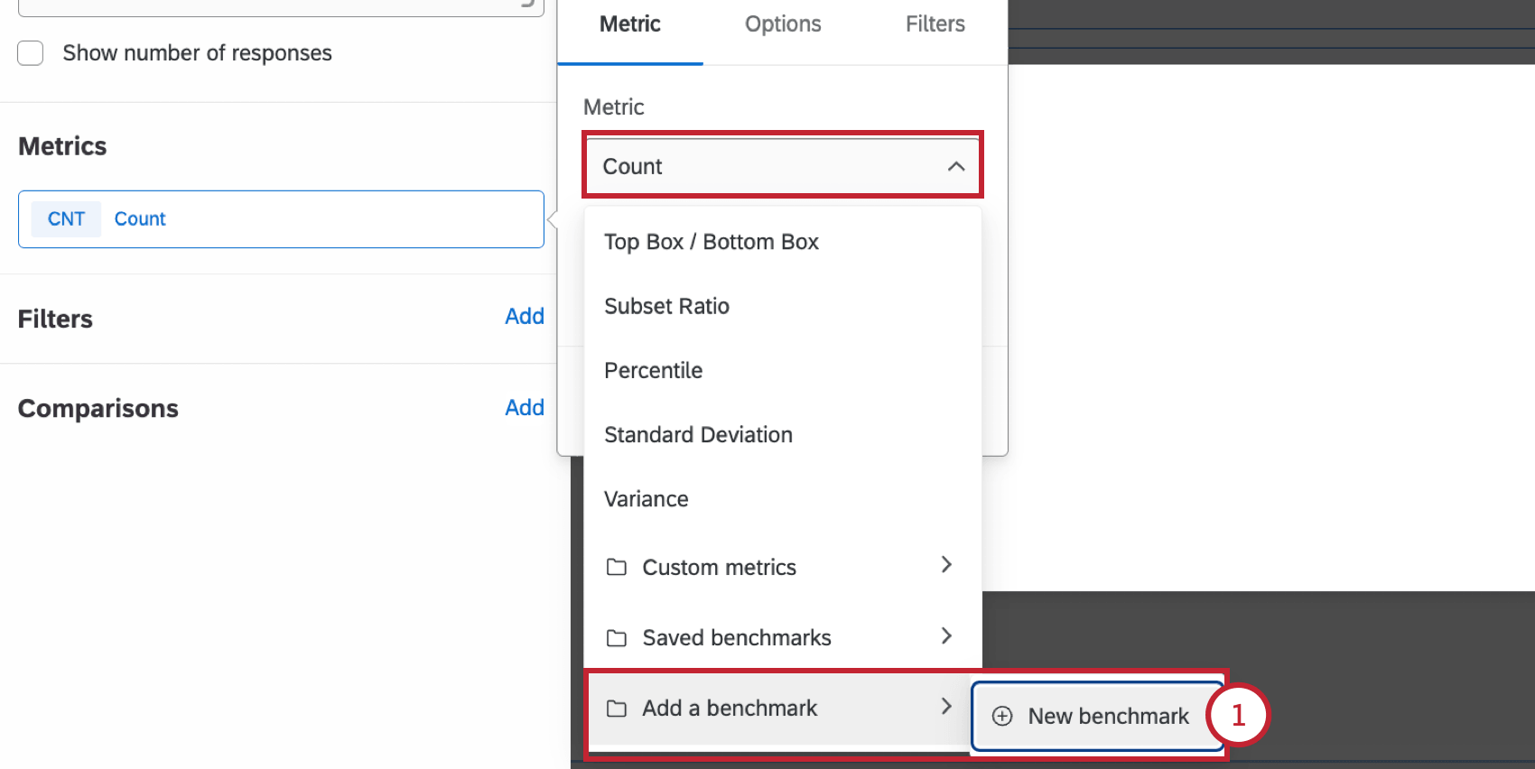 adding a percentile benchmark as the widget metric