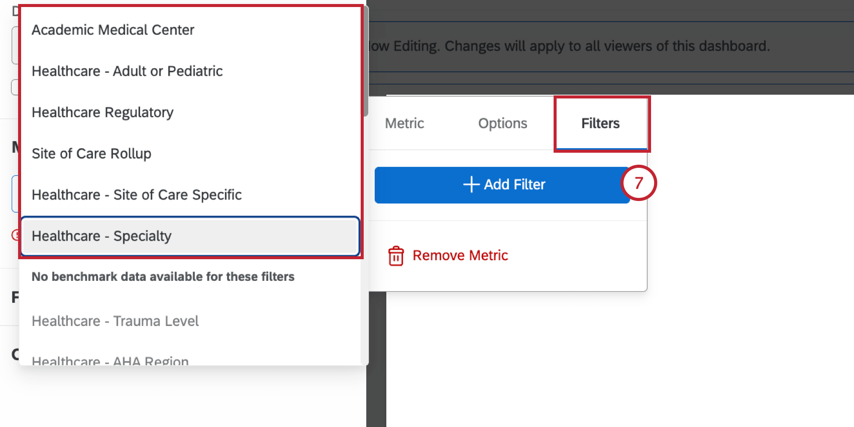adding a filter to the percentile benchmark