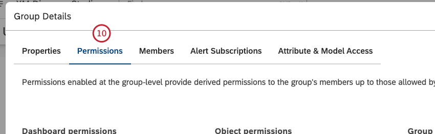 Select the Permissions tab.