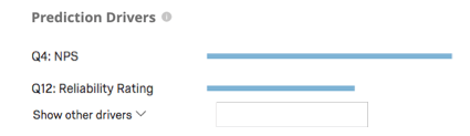 A chart called Prediction Drivers, in the style of a horizontal bar chart