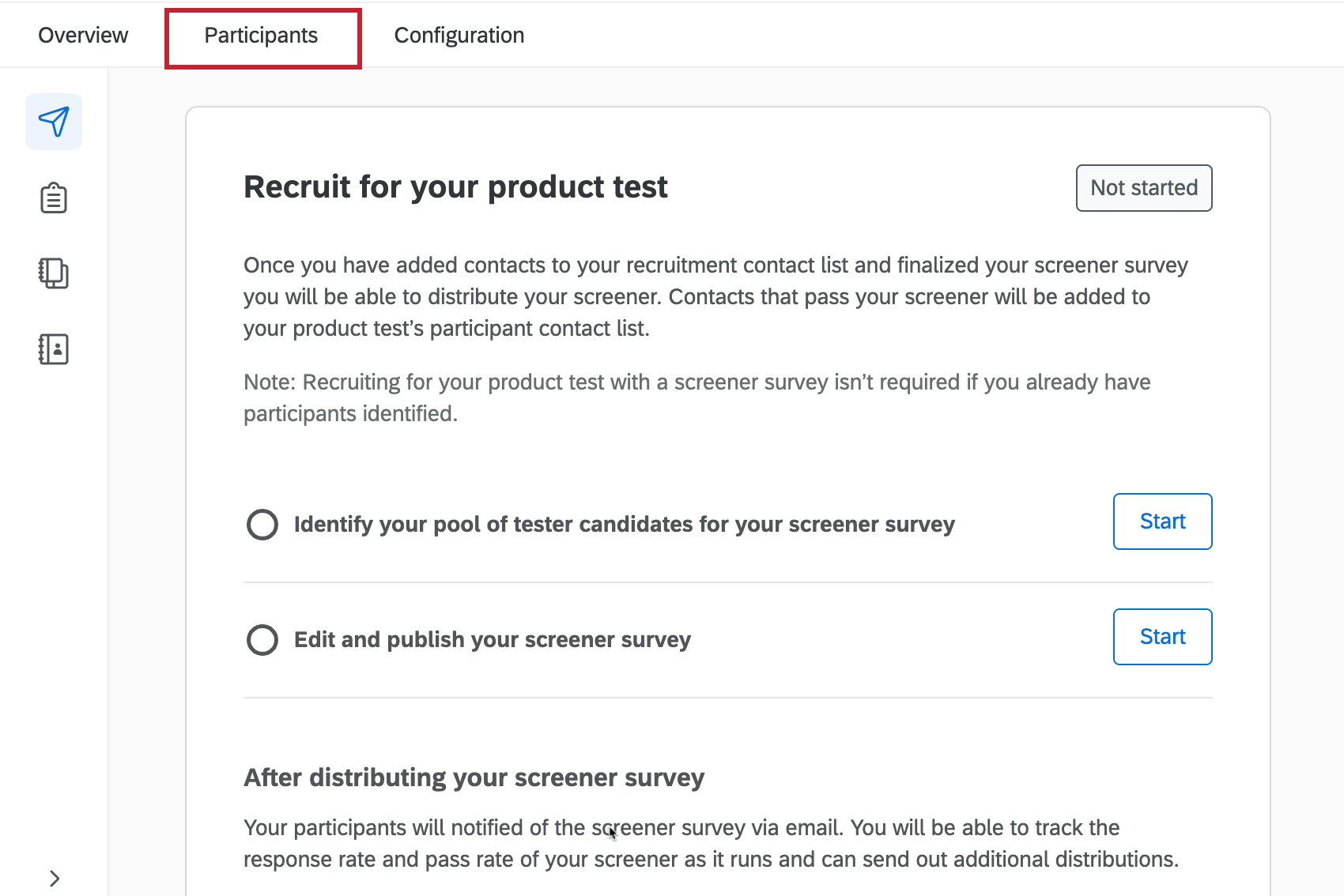Scheda PARTECIPANTE di un test di prodotto