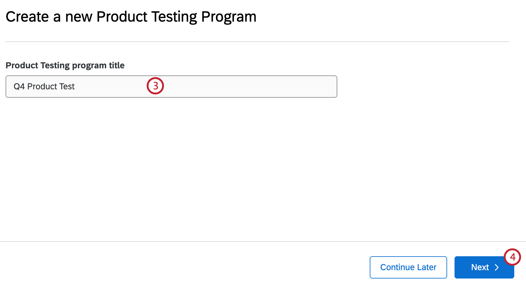 text box to add a program name