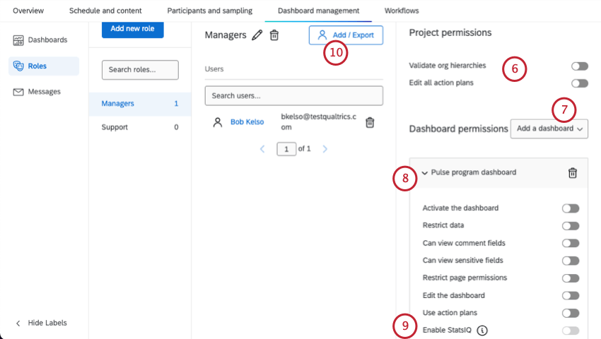 uma função totalmente criada, com permissões e membros