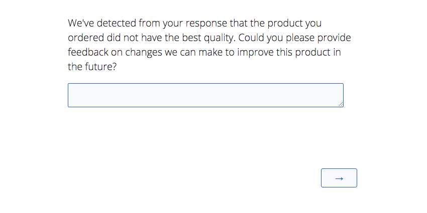 Open ended question as described