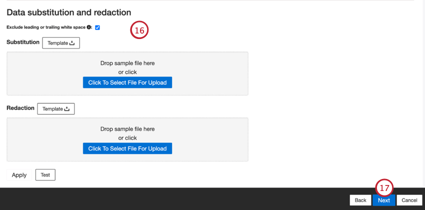 choosing data substitution and redaction rules