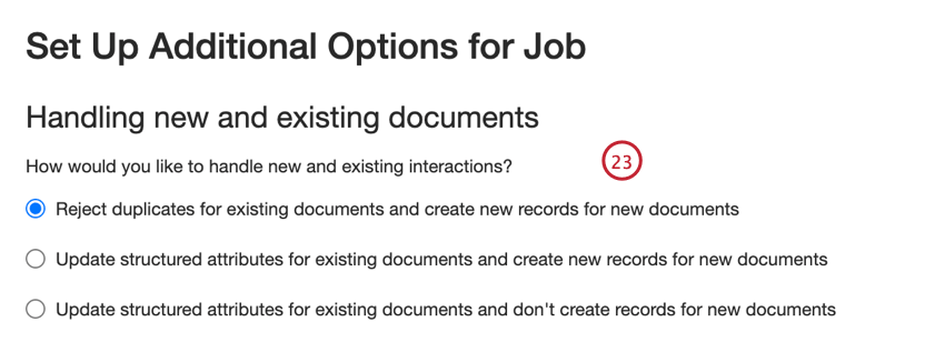 choosing how duplicates are handled