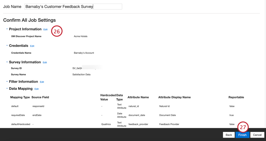 Überprüfen der Einrichtung und Sichern