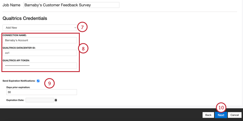 新しい資格情報の追加