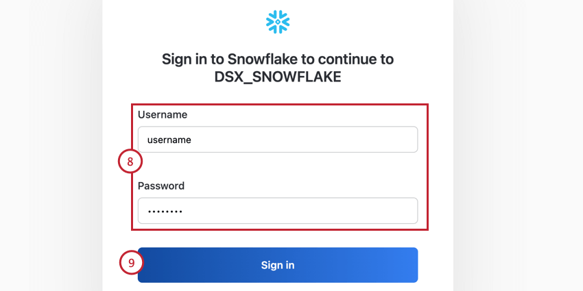 se connecter au flocon de neige