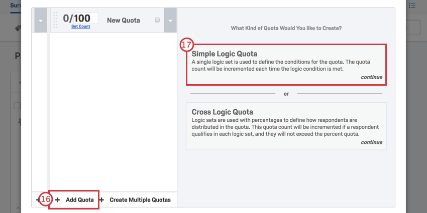 Adding a simple logic quota