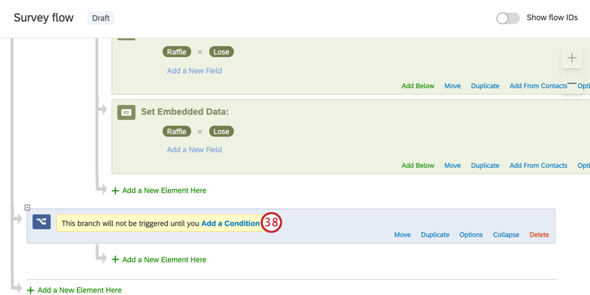 clicking add a condition