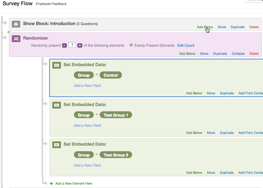 Add Below button on a block