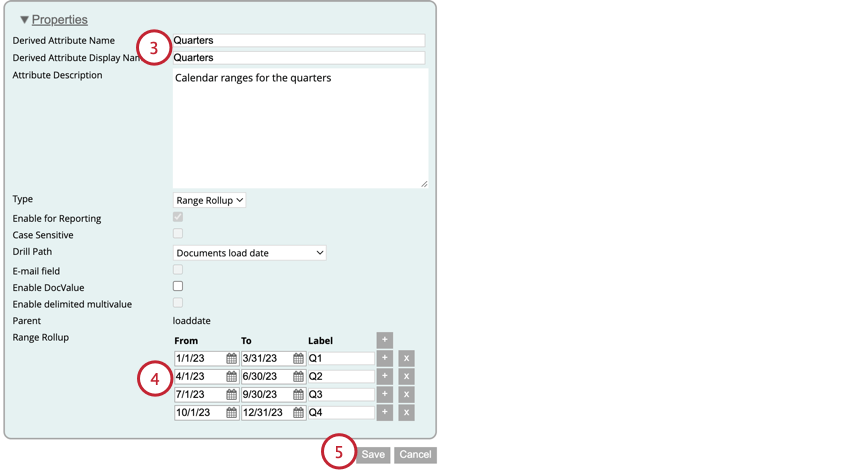 creating a range rollup attribute