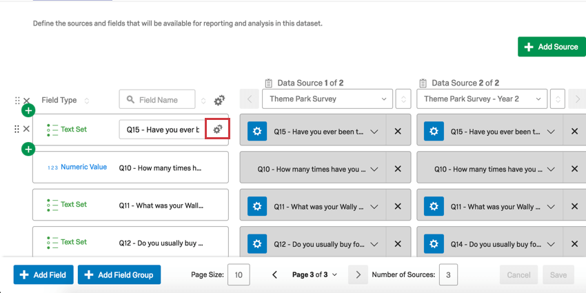 double gear that appears when you highlight over a field name