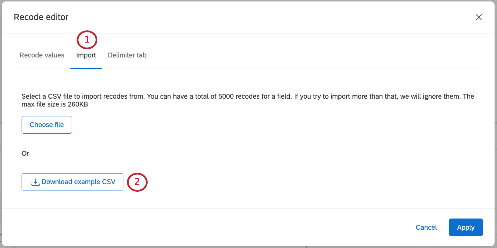 recode editor window