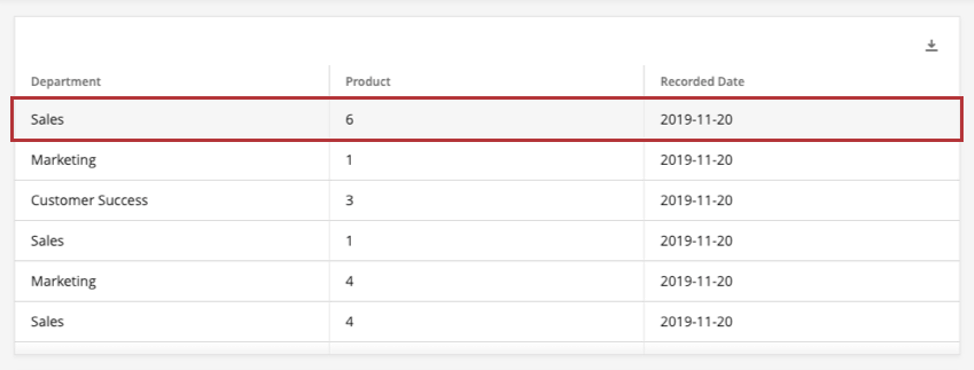 Highlighting a row on a record grid, where you click to bring up the record view