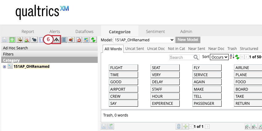 clicking run classification