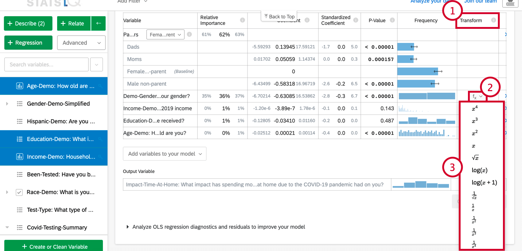 Steps for how to access transformations