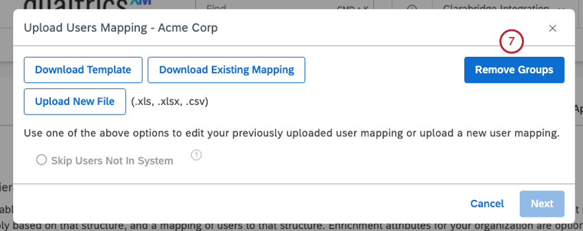 Clique em Remove Groups (Remover grupos).